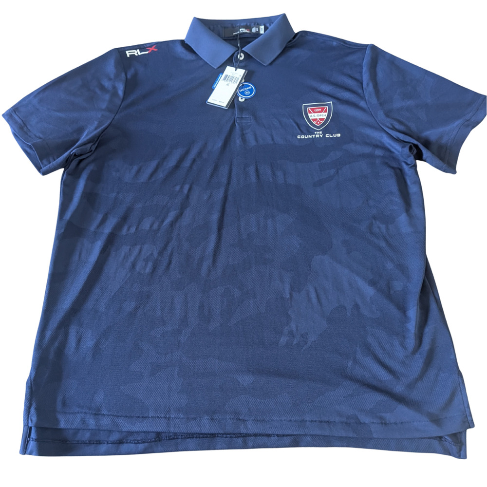 RLX Ralph Lauren Polo XL Navy U.S. Open 122 Country Club Golf Shirt NWT